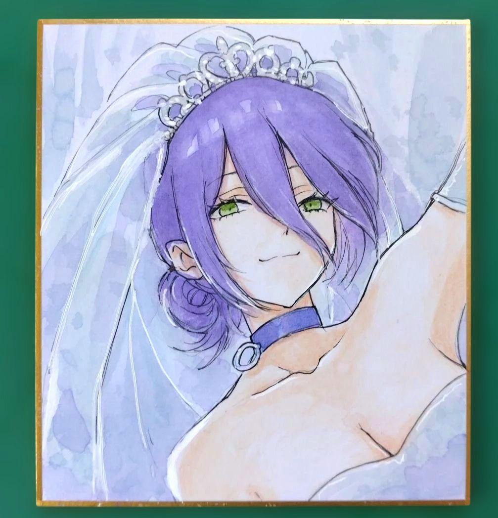 手描きイラスト チェンソーマン 花嫁 レゼ 原画 アナログ ファンアート