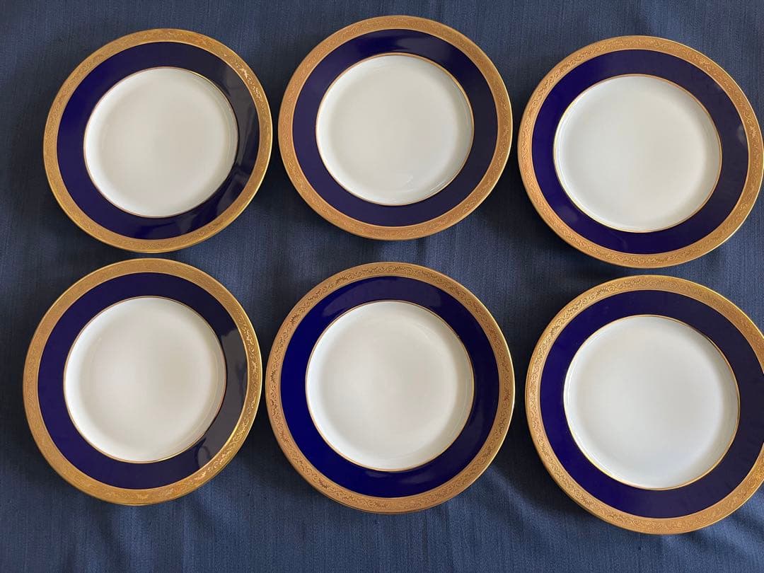 A. RAYNAUD & C° リモージュ 皿 6枚セット 未使用 レイノー リモージュ Raynaud Limoge シキオン 絵変わり No 1