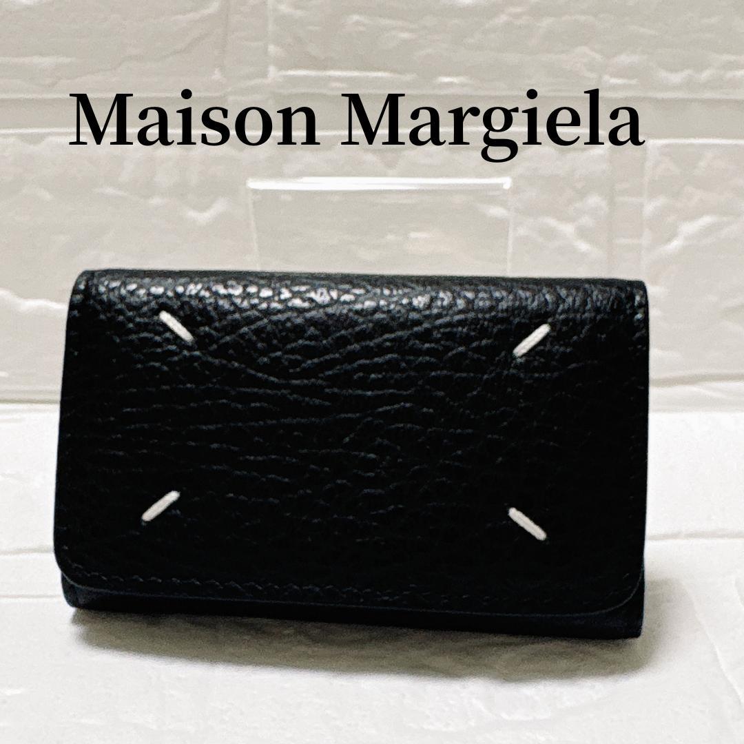 未使用品級✨メゾンマルジェラ 4ステッチ キーケース ブラック レザー Maison Margiela（メゾンマルジェラ） キーケース キーホルダー