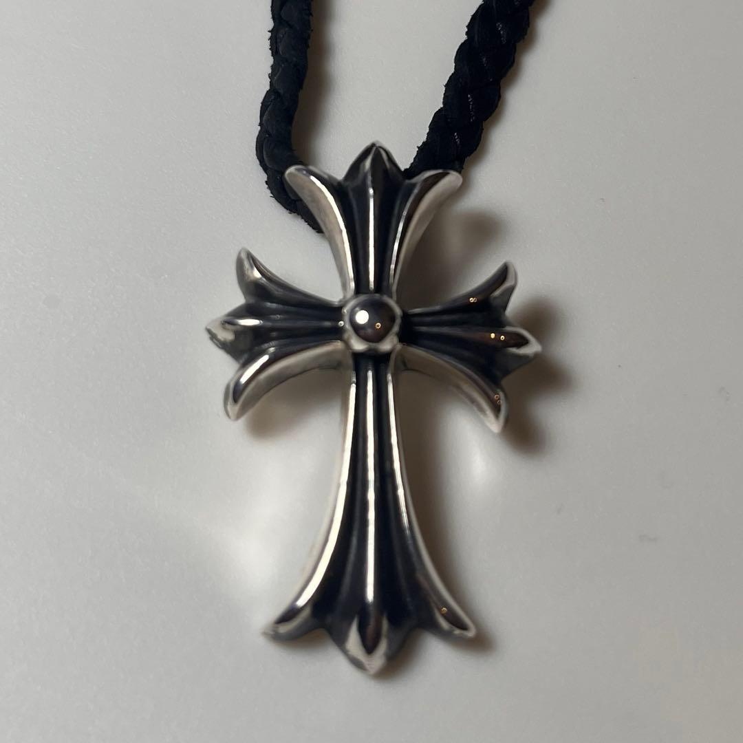 美品☆クロムハーツスモールCHクロスレザーブレイドWボロチップ