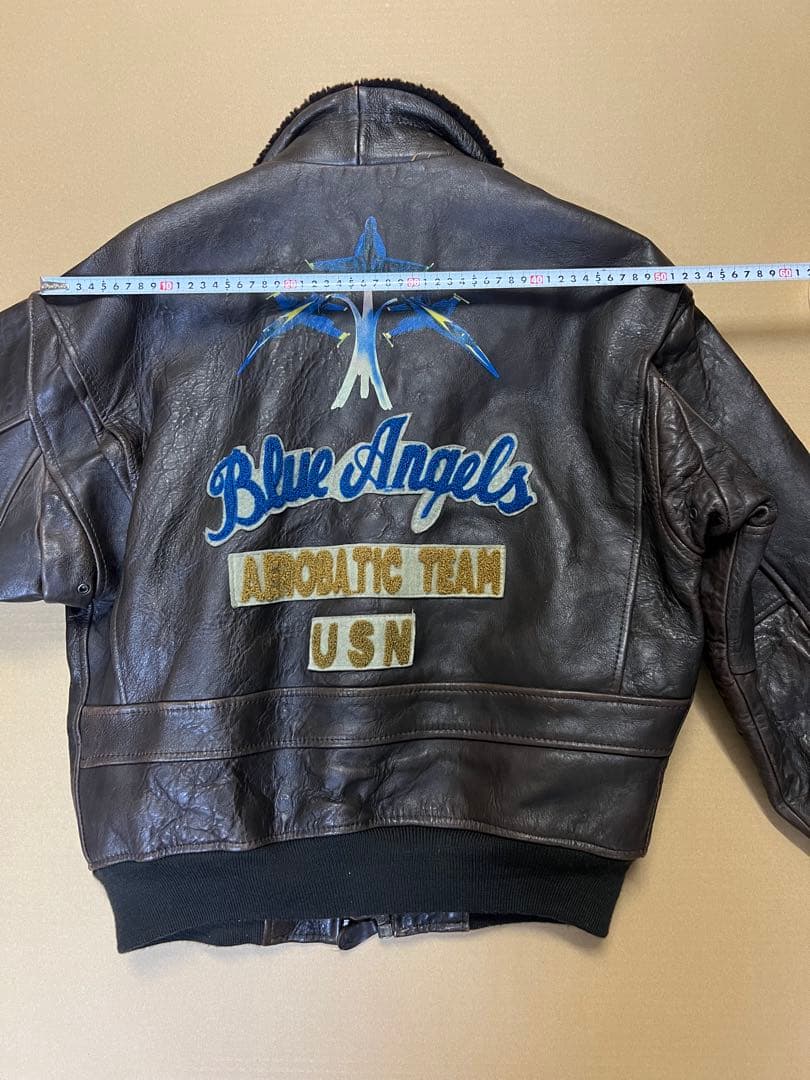 AVIREX ブルーエンジェルス レザーG-1ジャケット XS - メルカリ