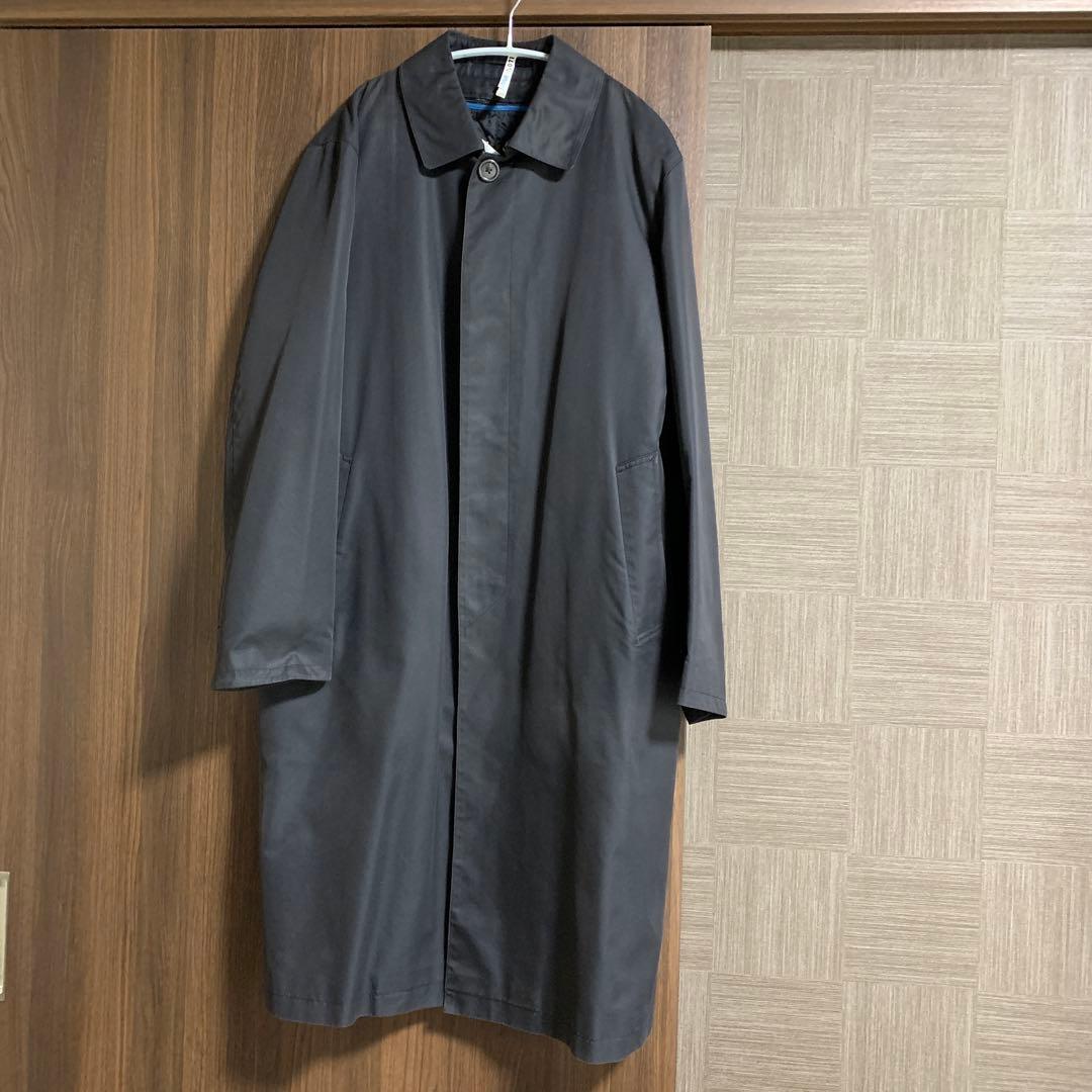 ポールスチュアート　メンズ　ステンカラーコート　ライナー取外し付き　ブラックLL PAUL STUART（ポールスチュアート） ステンカラーコート コート