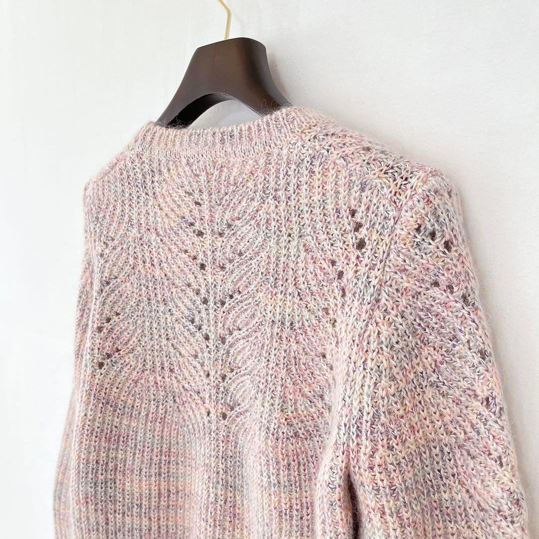 1299】アナイ モヘヤ+カラー杢地柄 プルオーバー 36 ピンク - メルカリ