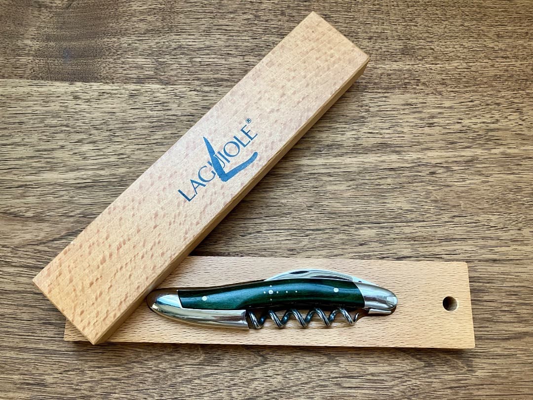LAGUIOLE ライヨール ソムリエナイフ ラギオール ソムリエナイフ、彫刻ボルスターとスタッグホーンハンドル