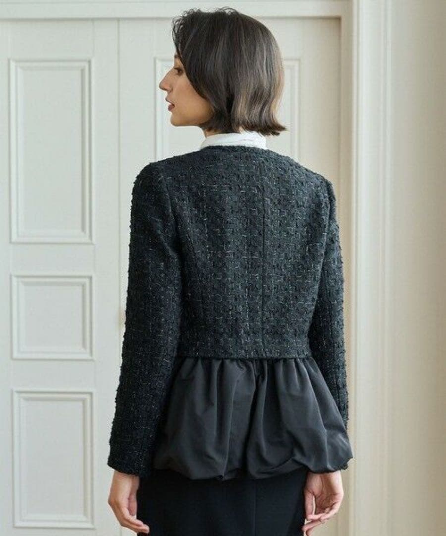 ANAYI ラメツイードペプラム ジャケット 38 - メルカリ