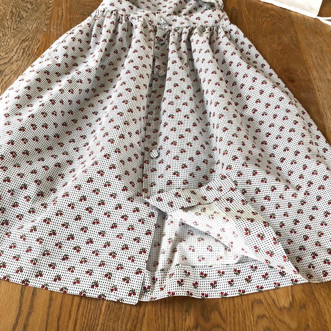 Bonpoint♡チェリー エプロンドレス 10A - メルカリ
