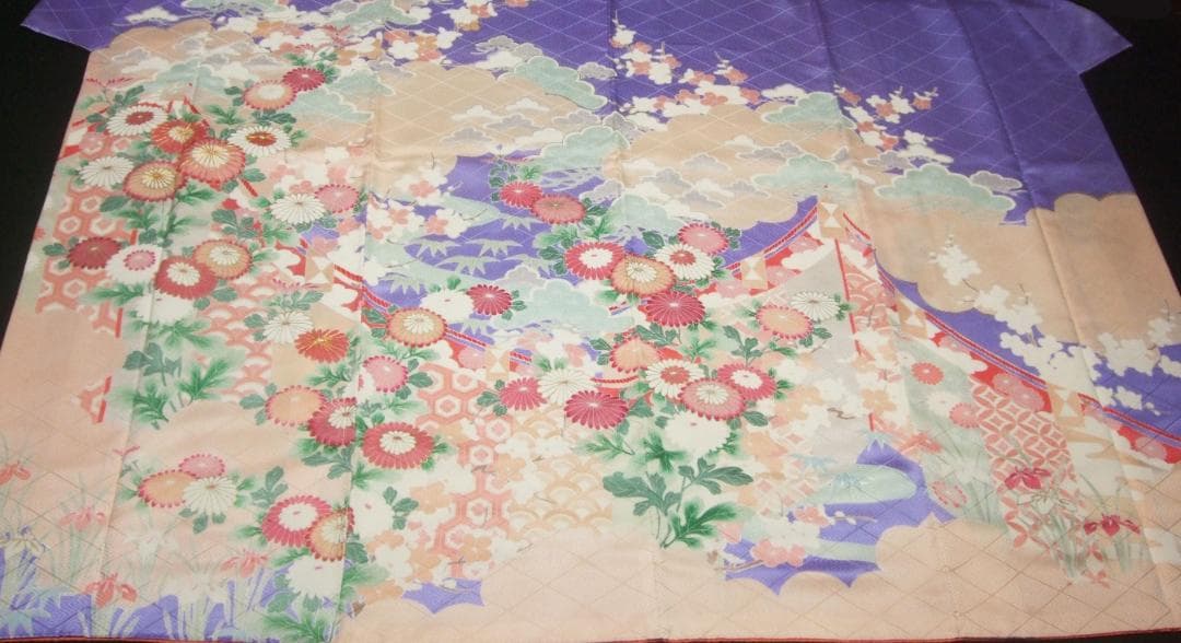 パステル古典柄/ぼかし染め/金駒刺繍/振袖フルセット m61白 成人式