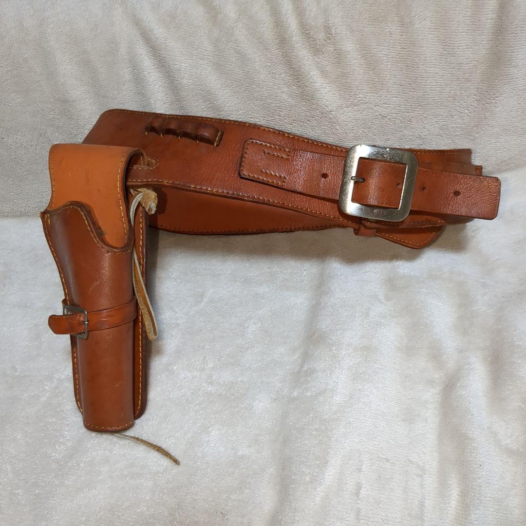本革製 SAA ウエスタンガンベルト レザーホルスター - メルカリ
