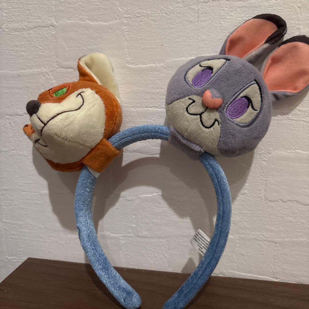 香港ディズニー限定カチューシャ】 ズートピア ニックジュディ カスタ