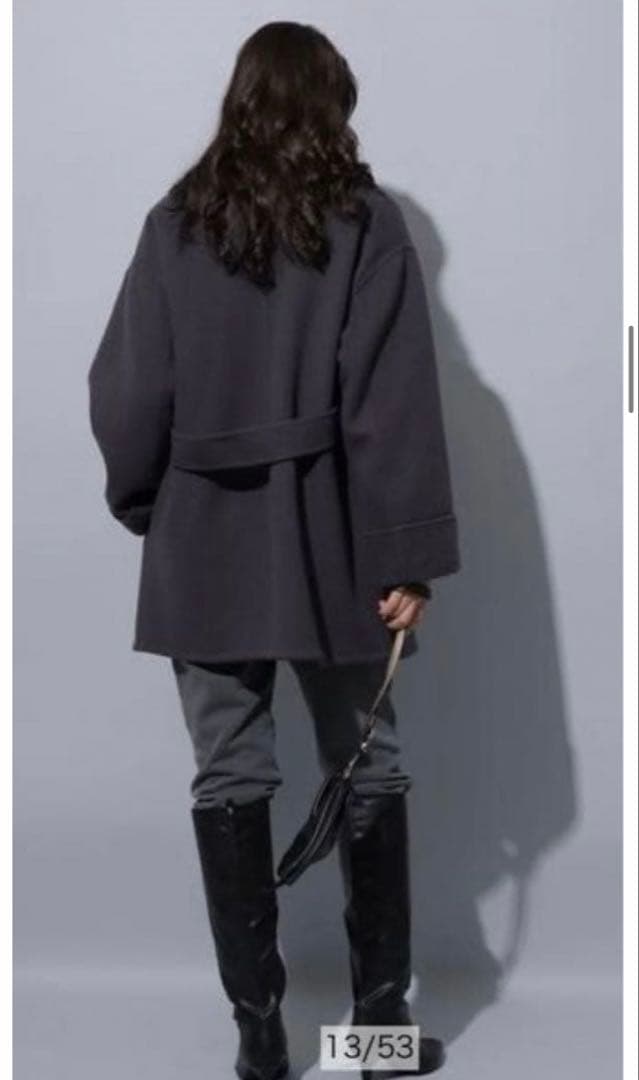 試着のみ Arpege story ミドル丈テーラーリバーコート オフ白 2 - メルカリ