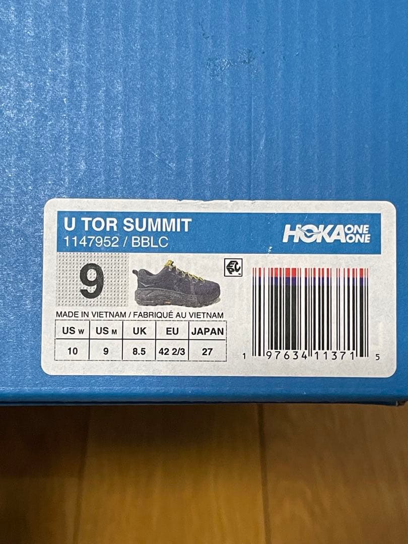 HOKA ONEONE Tor Summit \"Black\" ホカオネオネ 27