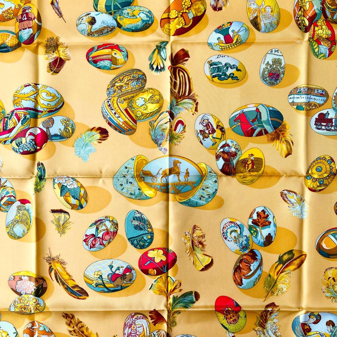 エルメス スカーフ カレ90 Couvee d'Herme エルメスの卵 雛たち - メルカリ