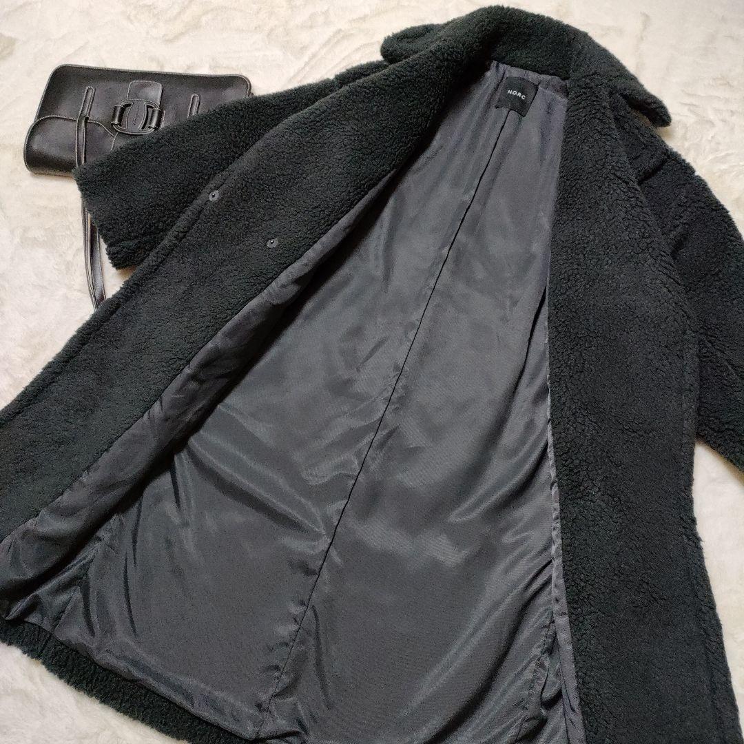 美品 N.O.R.C ノーク テディベア ロングコート ボア フリース モコモコ