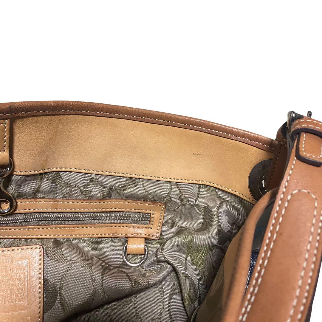 希少 coach パッチワーク ショルダー レザー スエード マルチカラー