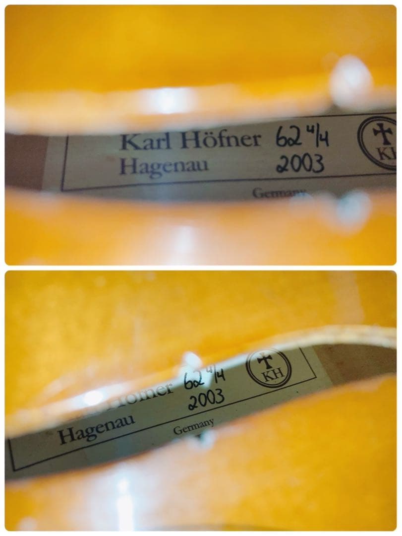 虎杢】カール ヘフナー 62 2003年製 4/4 バイオリン SUGITO - メルカリ