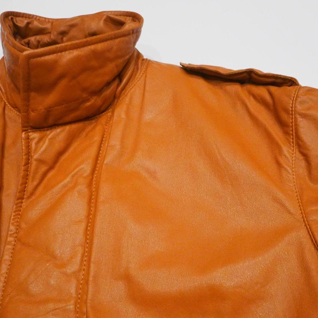 良品】リアルレザージャケット 裏キルティング 本革 ヴィンテージ L