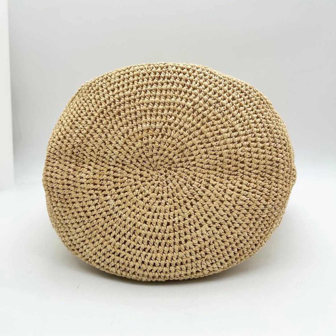 未使用級 ヘレンカミンスキー ワンショルダーバッグ カゴ ラフィア A4