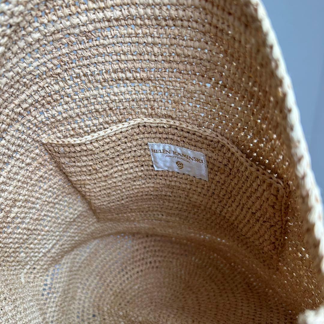 未使用級 ヘレンカミンスキー ワンショルダーバッグ カゴ ラフィア A4