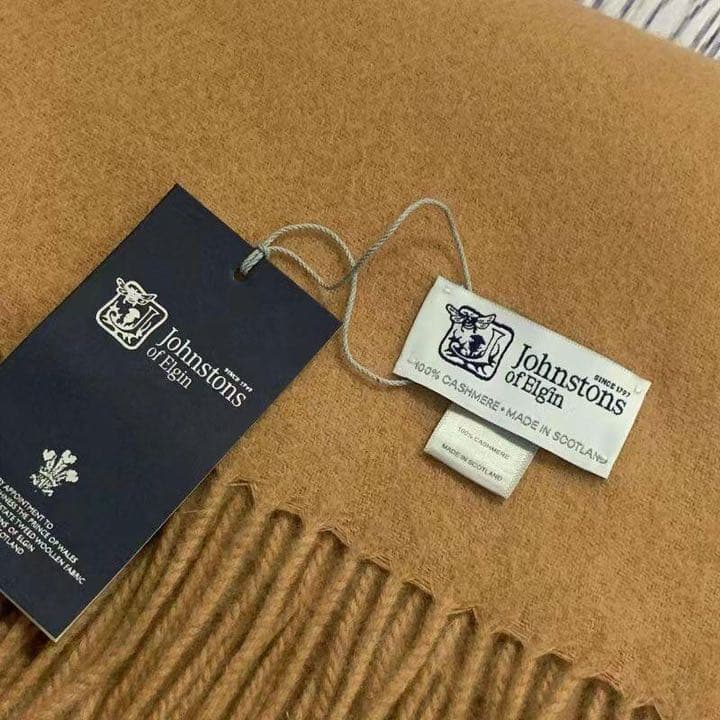 即日発送】ジョンストンズ カシミア大判ストール☆ キャメル - メルカリ