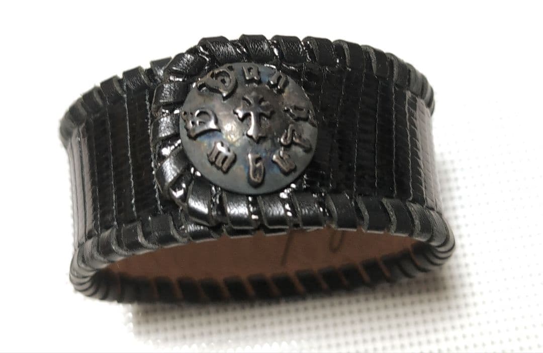 【希少】Jerry Van Ambrug レザーバングル 黒 美品 サークル レザーバングル [b832] | すべての商品 | SILVER KYASYA