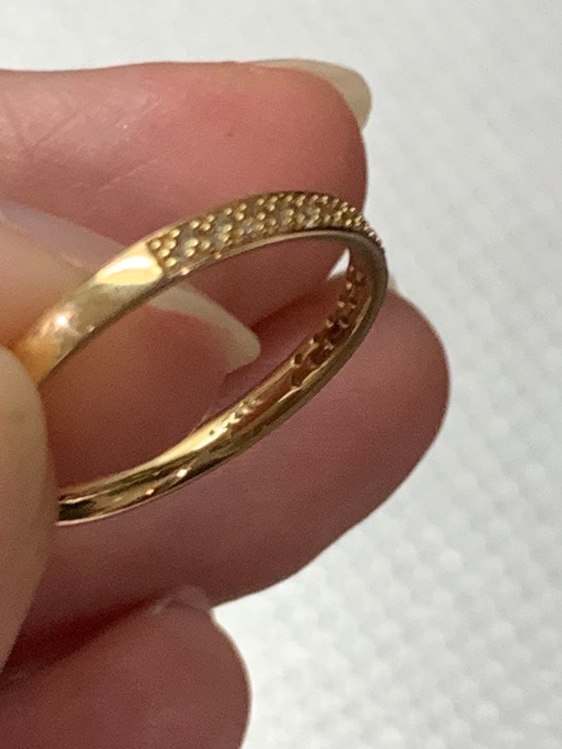 アガット agete K18 マイクロセッティングリング 9号 - メルカリ