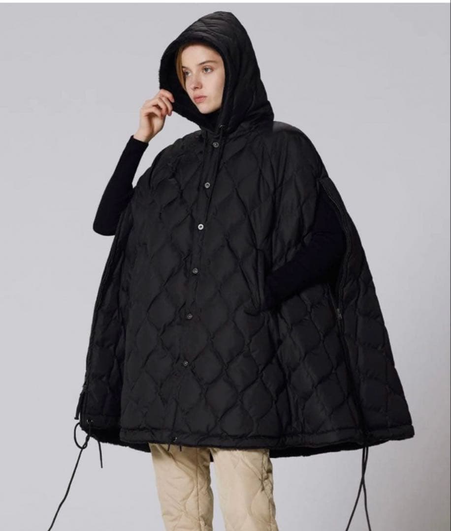 新品！正規品 タグ付き TAION ミリタリーダウンケープ ブラック