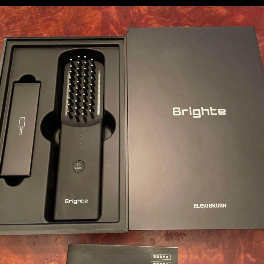 Brighte 美顔器 表情筋頭皮ケア Brighte（ブライト） エレキブラシ プラス ブラシ型 美顔器 ピンク