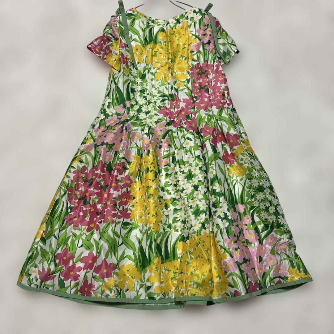 美品 M'S GRACY 花柄 総柄半袖ワンピース 38サイズ ミモレ丈 - メルカリ