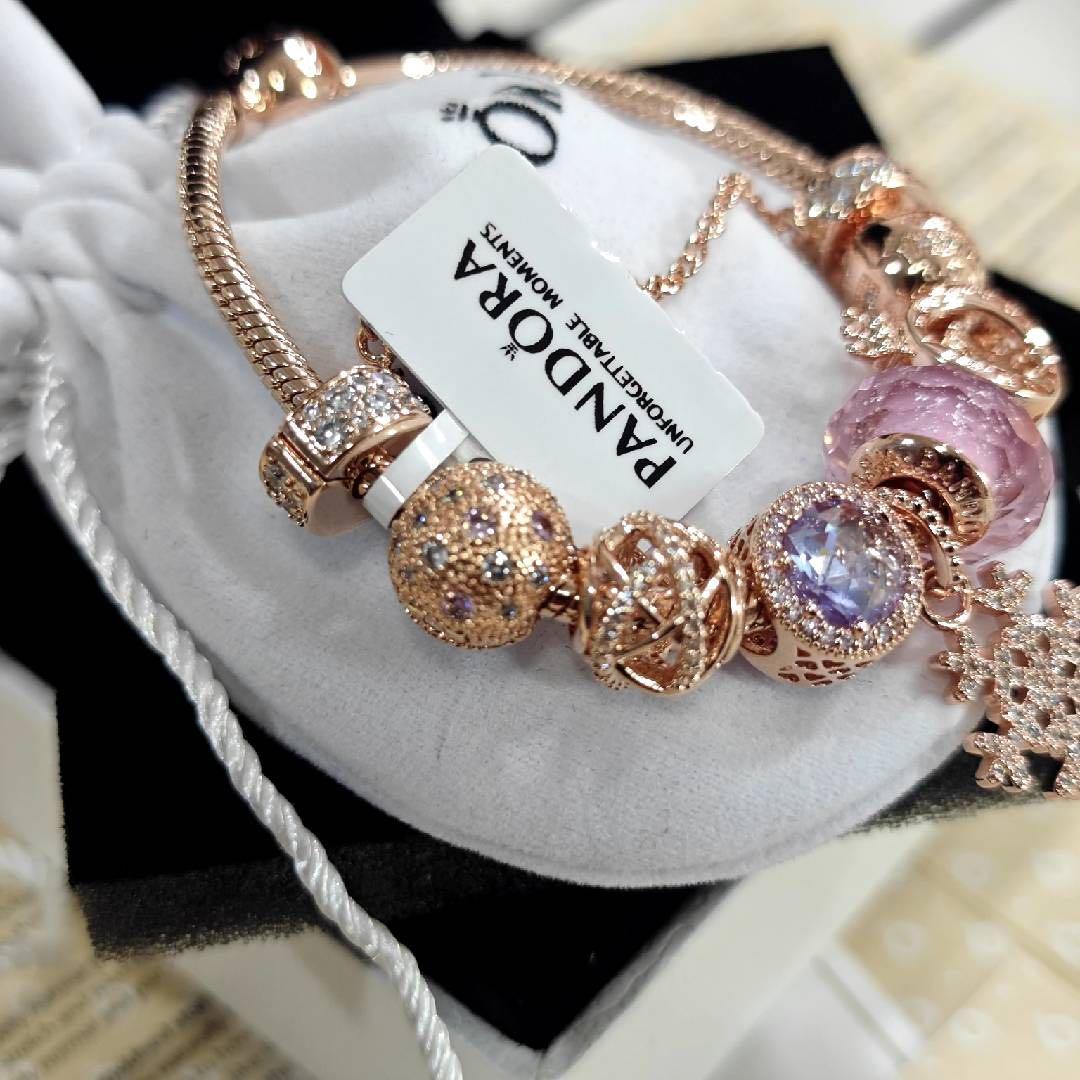 PANDORA ローズゴールド ビーズブレスレット ギフトボックス付き