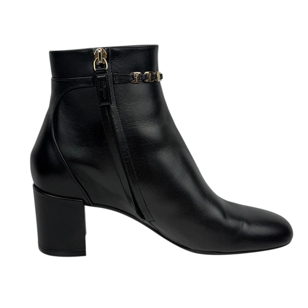 【極美品】サルヴァトーレフェラガモ　6 | 23.5cm　ブーツ　チェーン　黒