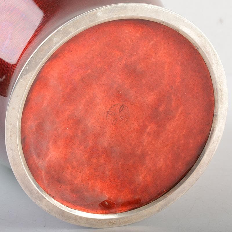 七宝焼 安藤七宝店 純銀刻印 透釉 四君子文 花瓶 M R7023 - メルカリ