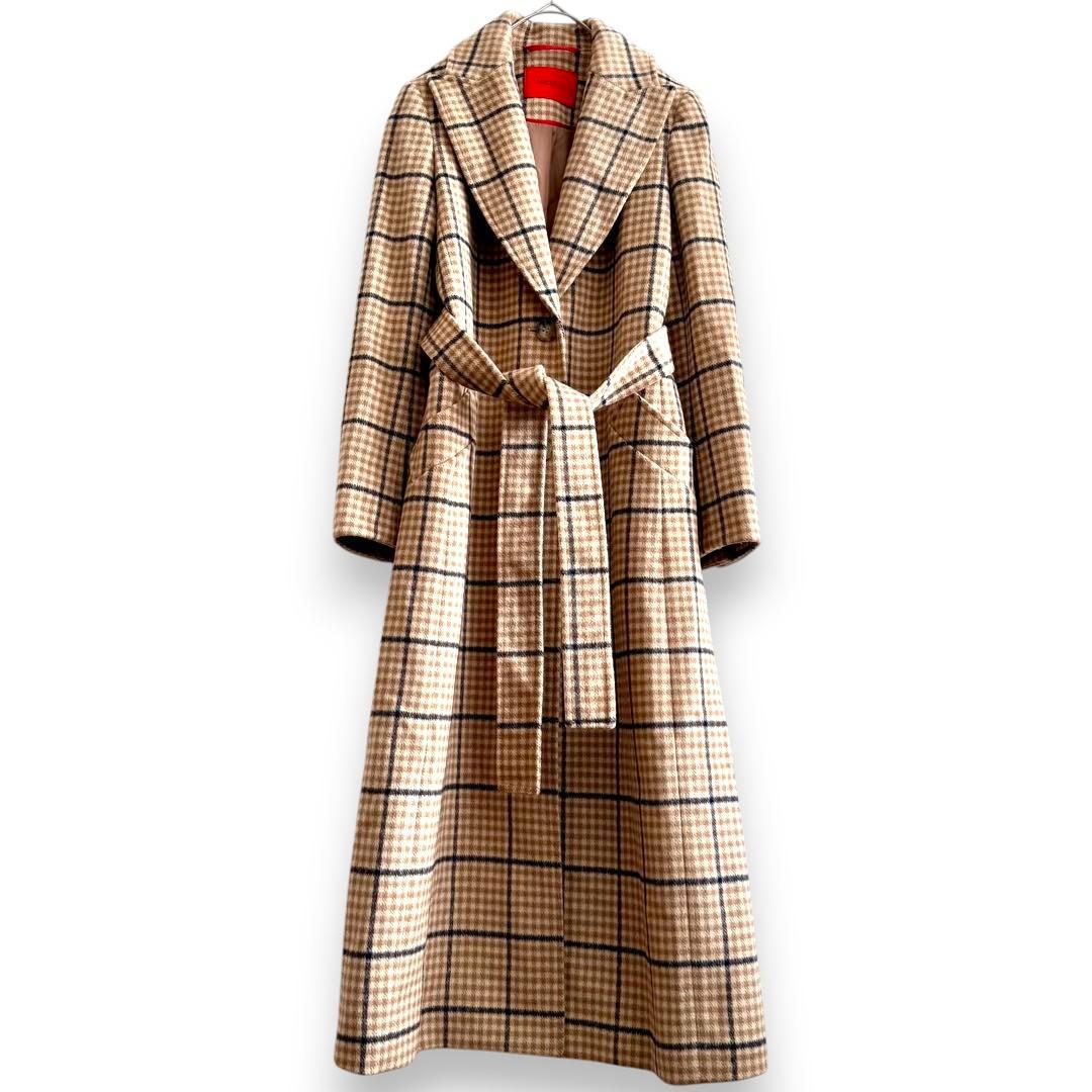 未使用級☆現行マックスマーラ☆カシミヤタッチ☆バージンウールコート