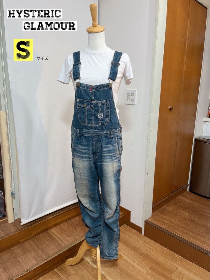 【希少♡】HYSTERIC GLAMOUR オーバーオール　デニム 美品希少HystericGlamourヒステリックグラマー デニムオーバーオール