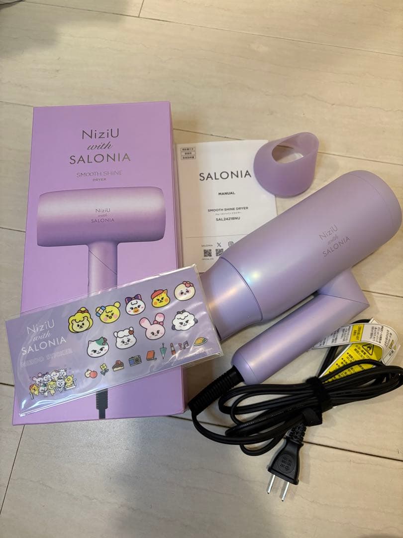 SALONIA スムースシャインドライヤー NiziUコラボ プリズムパープル Amazon | 【NiziUコラボ】SALONIA サロニア スムースシャイン