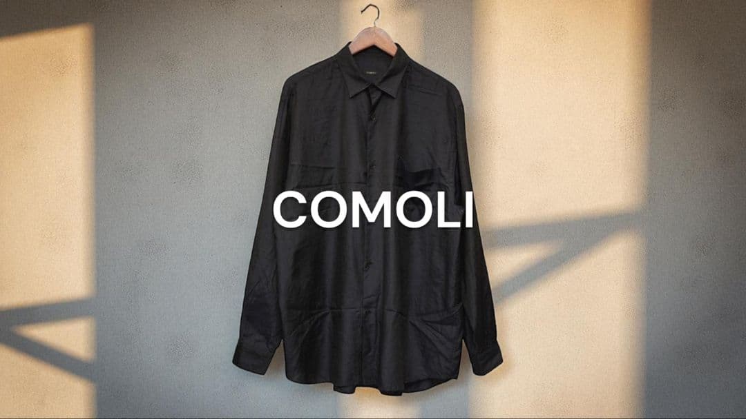 COMOLI 23SS ウールシルクコモリシャツ NAVY サイズ2 美品 - メルカリ