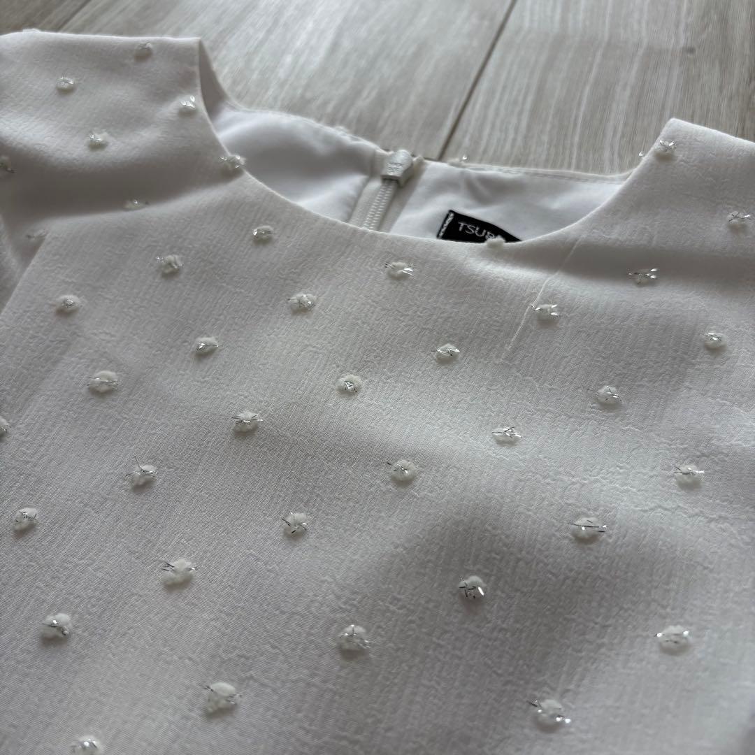 極美品】ツルバイマリコオイカワ 25SS eleonore ブラウス ホワイト