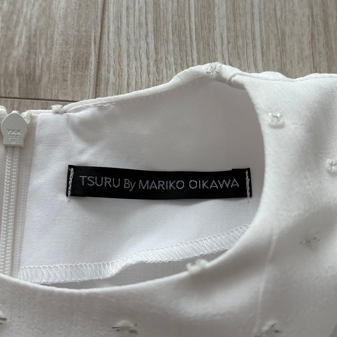 極美品】ツルバイマリコオイカワ 25SS eleonore ブラウス ホワイト