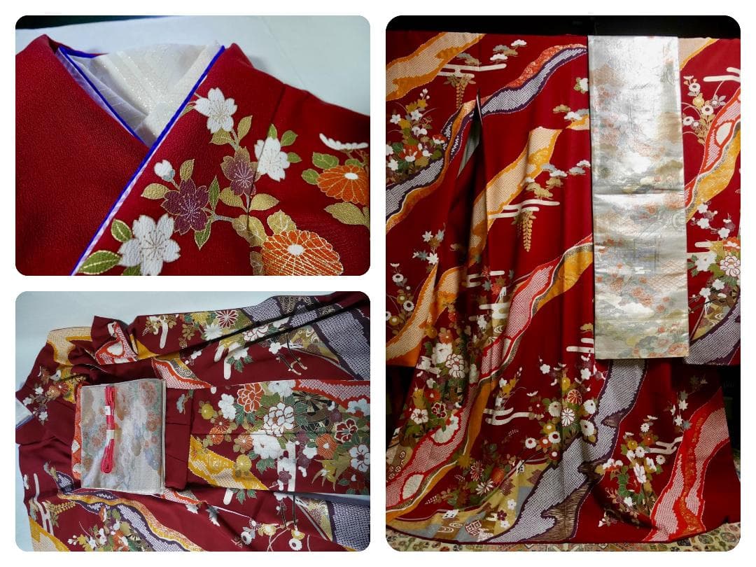 ミミ様専用 本振袖 丹後縮緬手描き友禅 最高にエレガント成人式