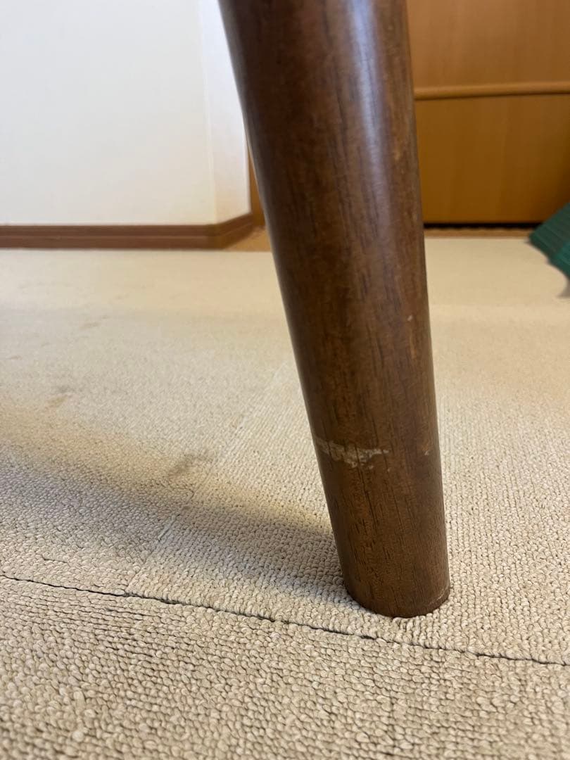 ニトリ】ダイニングテーブル ミドルブラウン ウォールナット 150 た