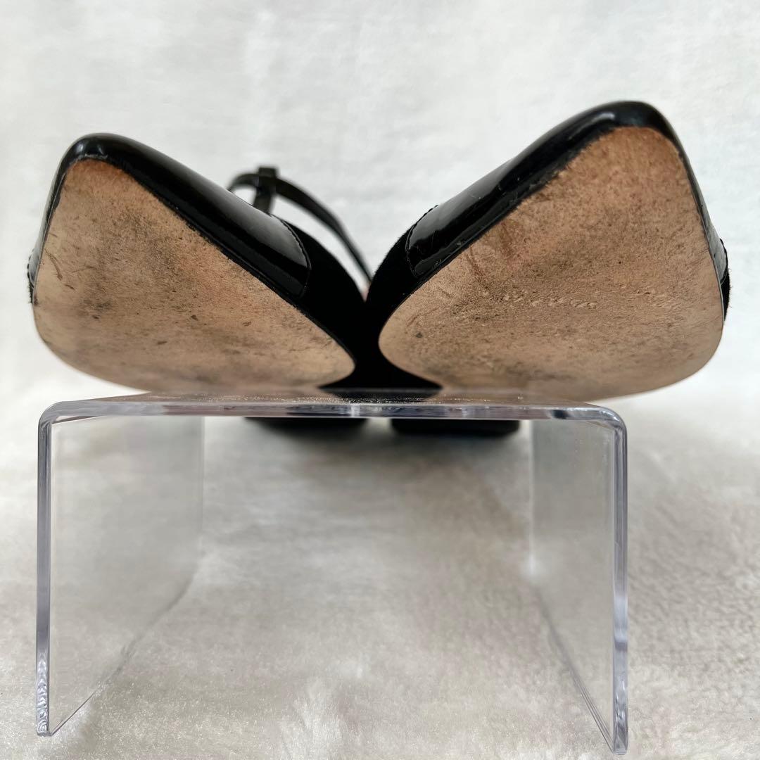 美品☆レペット 37 フラットパンプス Tストラップ エナメル スエード