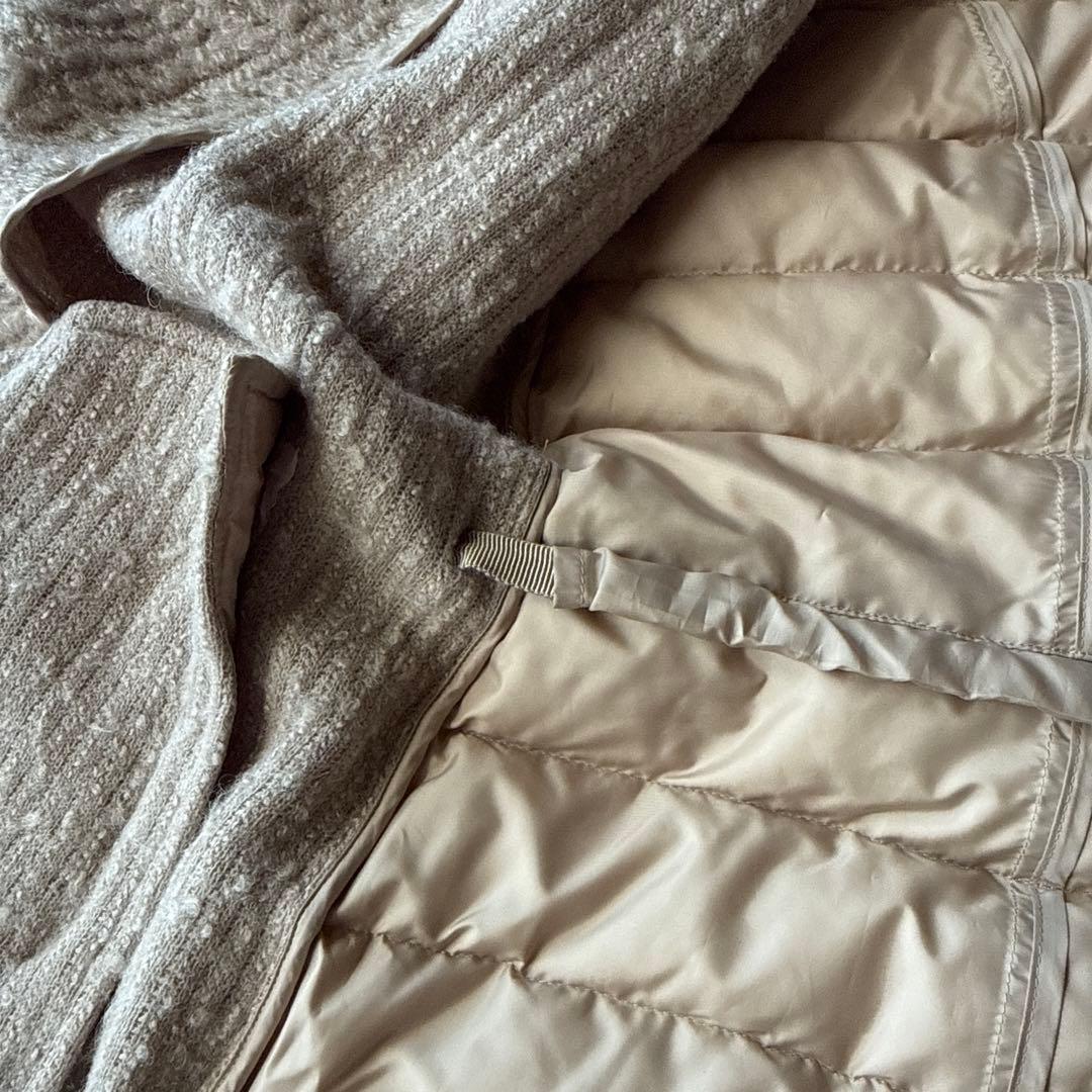 ダーマコレクシン 背中ダウンジャケット？カーディガン ベージュカラー