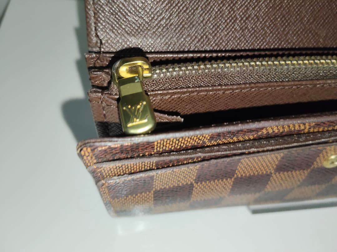 ルイヴィトン ダミエ エベヌ 長財布 ポルトフォイユ サラ N61734 茶