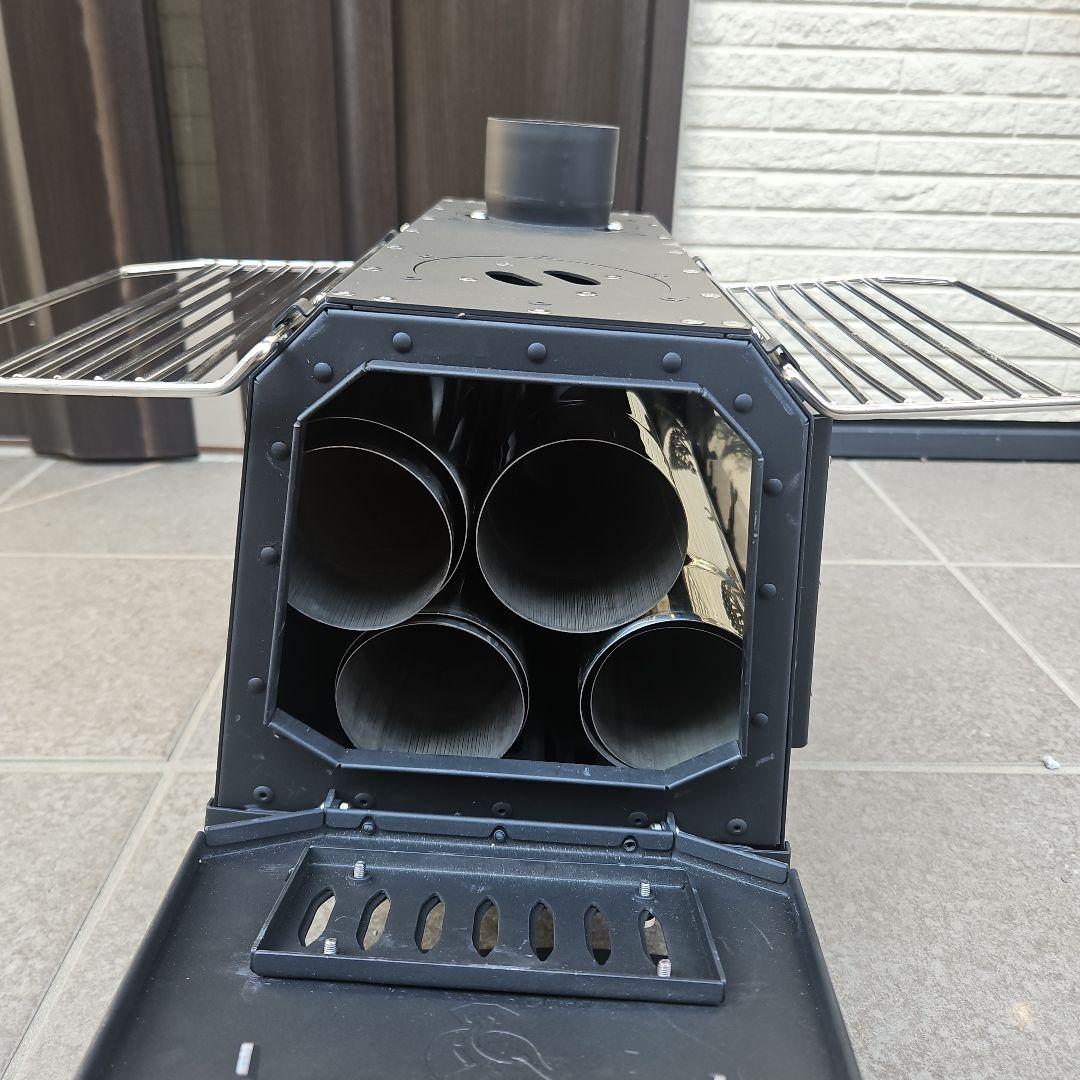 薪ストーブ 黒 収納バック付き 窓付き - メルカリ