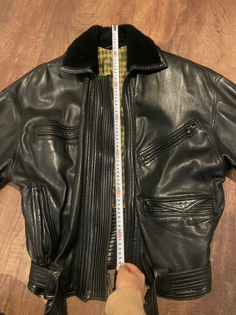 最終値下げ‼️GIANNI VERSACE ジャンニヴェルサーチ黒レザージャケット