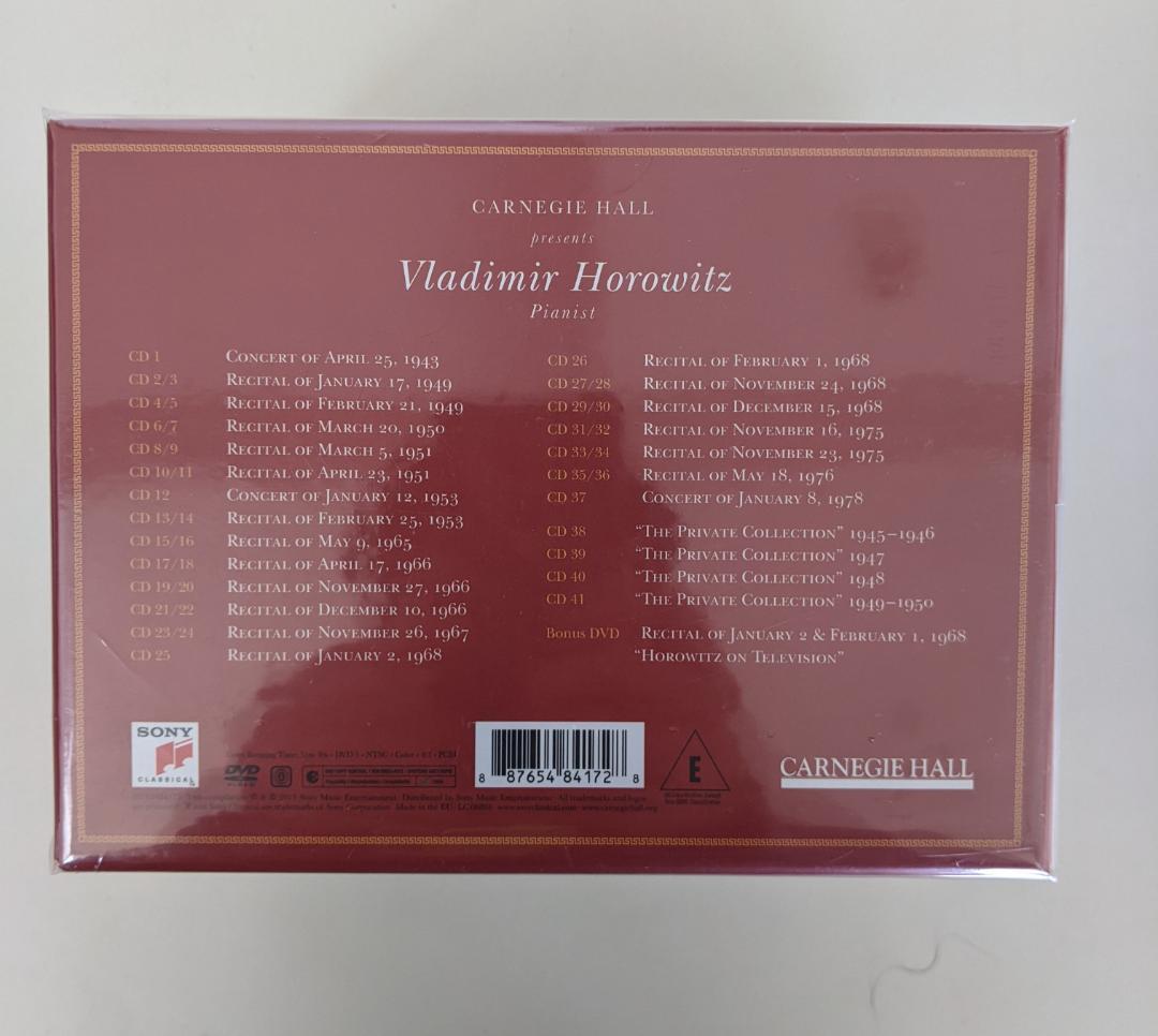 完全未開封 ホロヴィッツ・ライヴ・アット・カーネギー・ホール