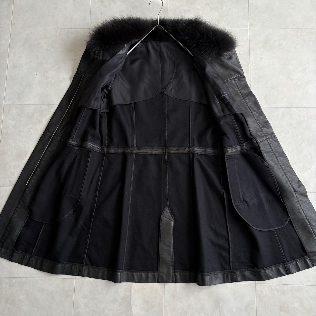 90s vintage ARTISAN 羊革 フォックスロングコート 黒 11号 - メルカリ