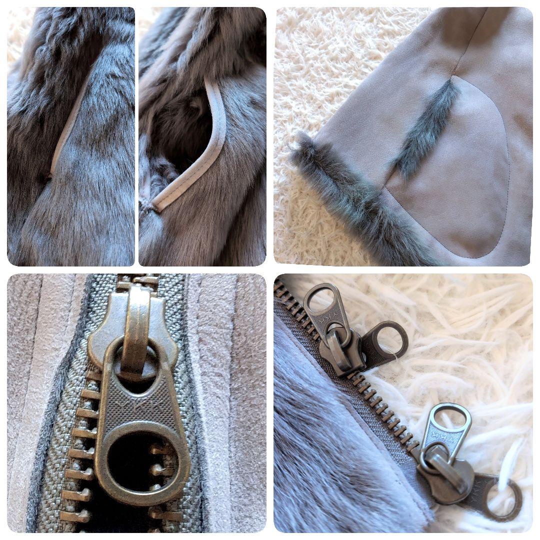 新品未使用✨羊革リアルムートン リバーシブルポンチョ ラムレザー