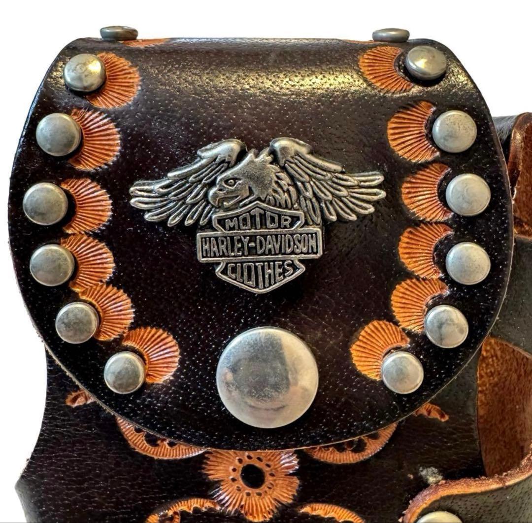 一点物 ハーレーダビッドソン シガーケース ベルトポーチ本革