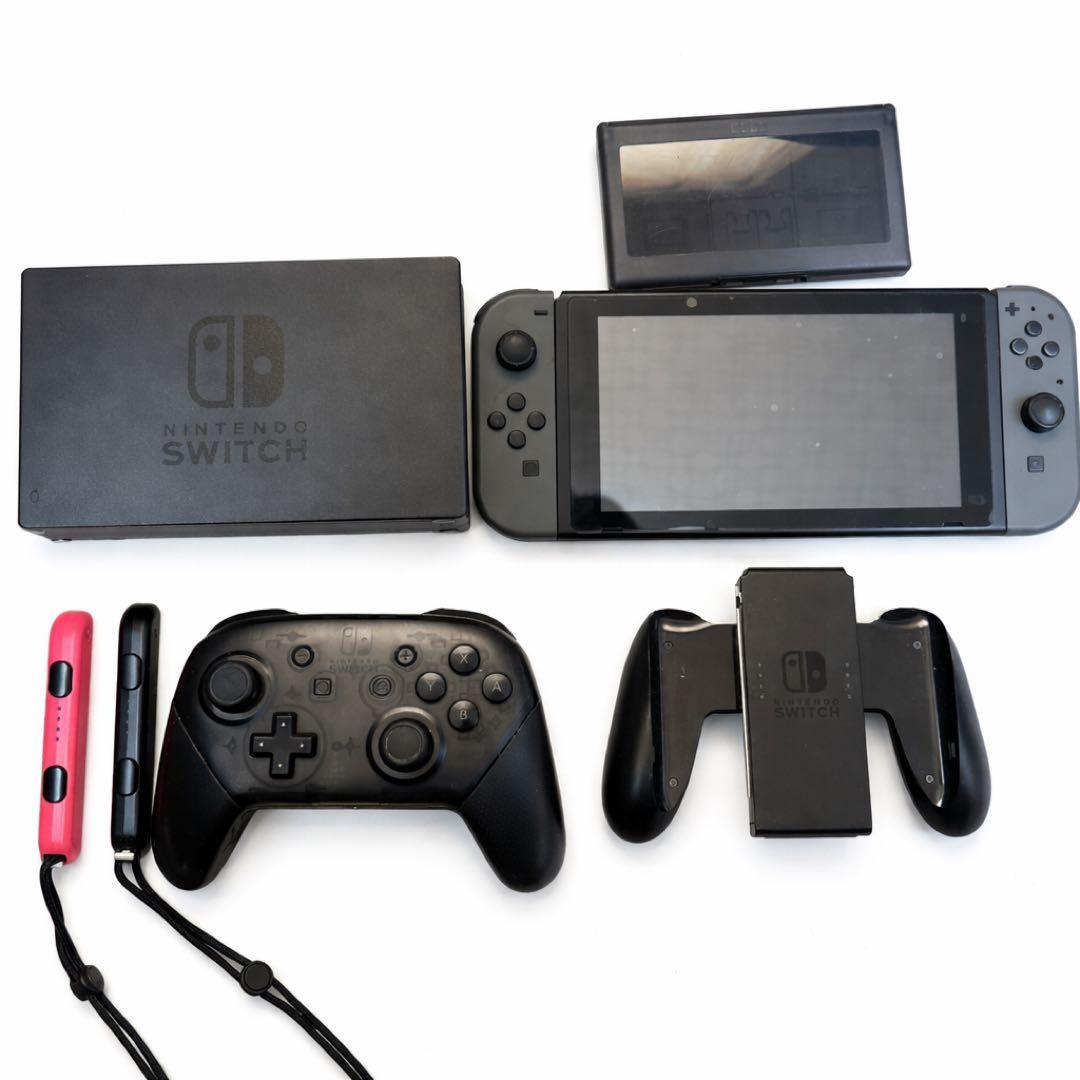 プロコン付き最安値NintendoSwitch 本体 + 付属品+ 純正プロコン