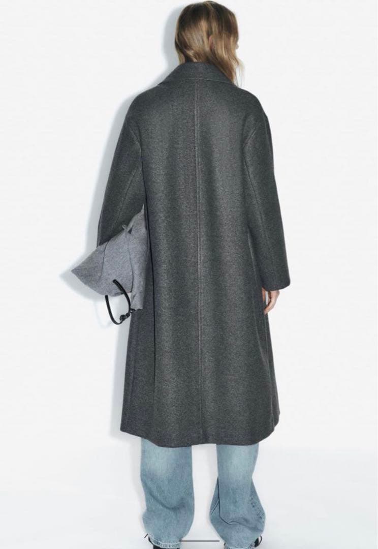 ZARA オーバーサイズ ソフトコート 新品 グレー 3046/271/922 - メルカリ